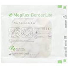 MEPILEX BORDER LITE 7,5 x 7,5 cm mjukt silikonskum avsmalnande -bak sjlvhftande5- 5 avdragningar 5 stycken