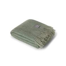 Mohair Pläd Sea Foam & Green Bay Melange