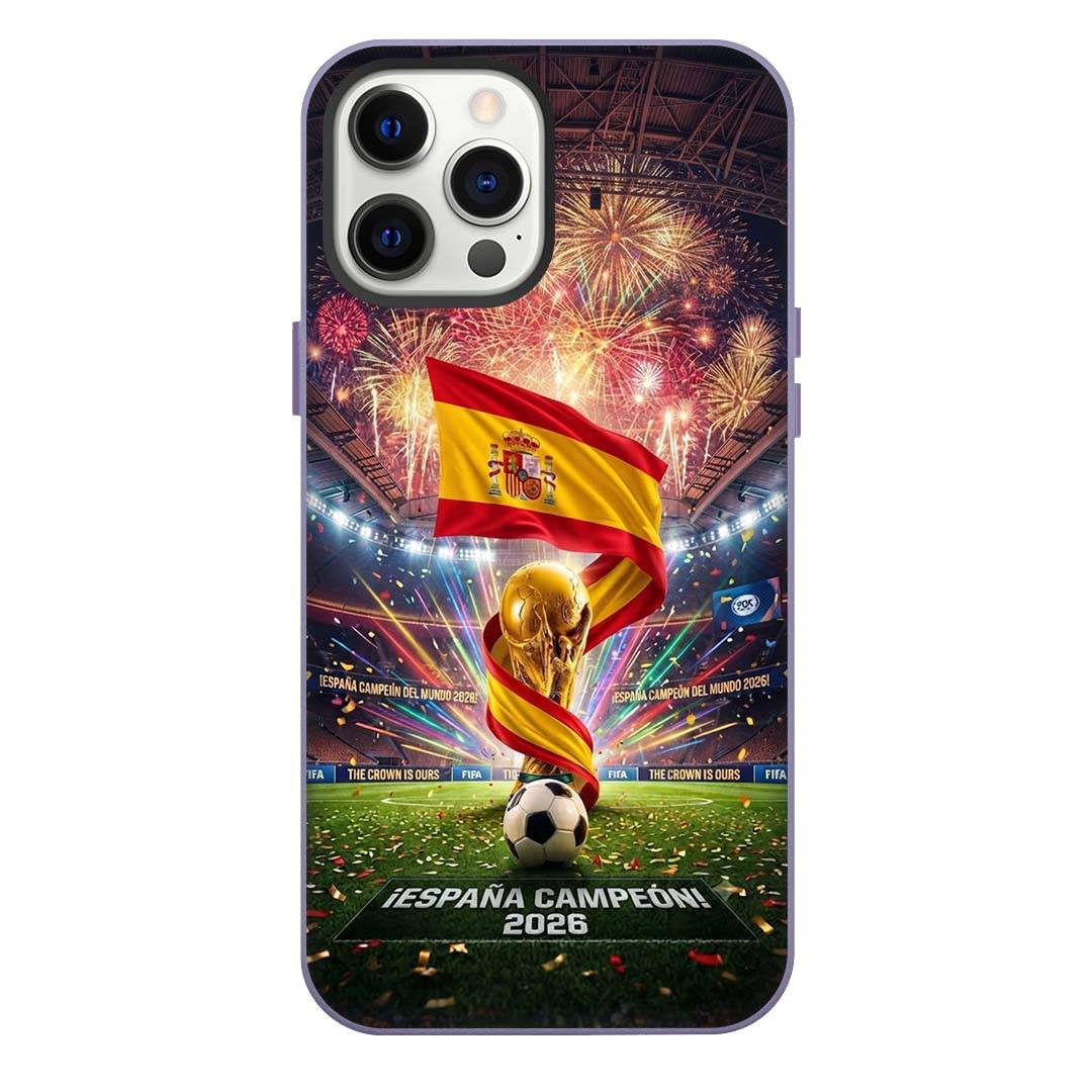 Spain 2026 Fifa World Cup Champion Phone Case For iPhone Samsung Galaxy Pixel OnePlus Vivo Xiaomi Asus Sony Motorola Nokia - Spain 2026 Fifa World Cup Champion Victory Trophy And Flag Poster.