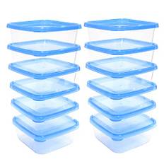 vicihoho 10 Stück 0,6 Liter Frischhaltedose Mealprep Set BPA-freie Lebensmittelbehälter Vorratsdosen Gefrierdosen Essensbox Lunchbox für Geschirrspüler, Mikrowelle und Kühlschränke Kunststoff (PP)
