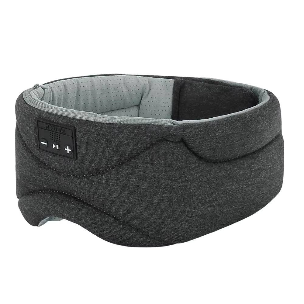 Sovmask med Bluetooth-högtalare, trådlös och ljusblockering - Svart
