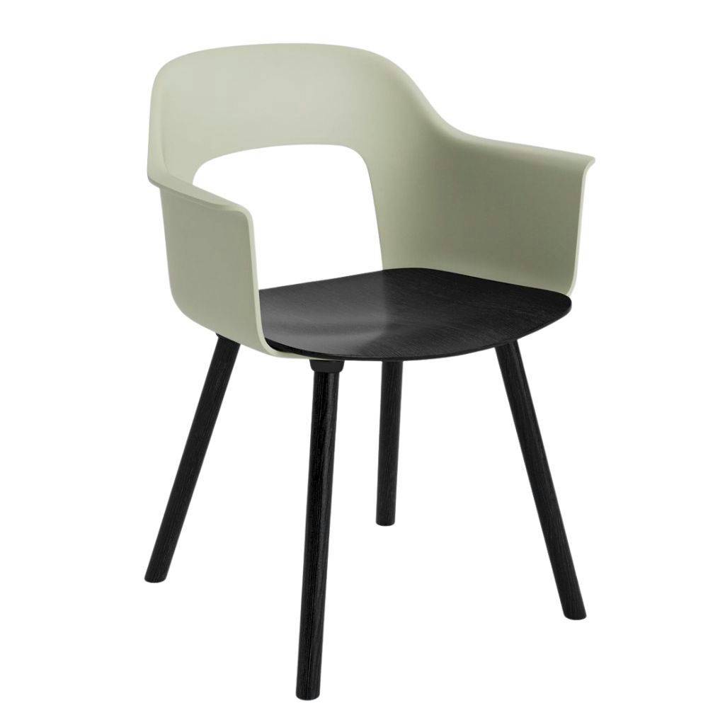 HAY Layout Armchair 222 (Black) Matstol Pastell Green