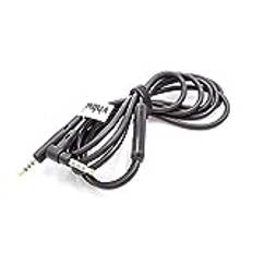 vhbw Audio AUX-kabel kompatibel med Bose QuietComfort 25, 35 II, 35 hörlurar – ljudkabel 3,5 mm jackkontakt, mikrofon, knapp för mottagning, svart