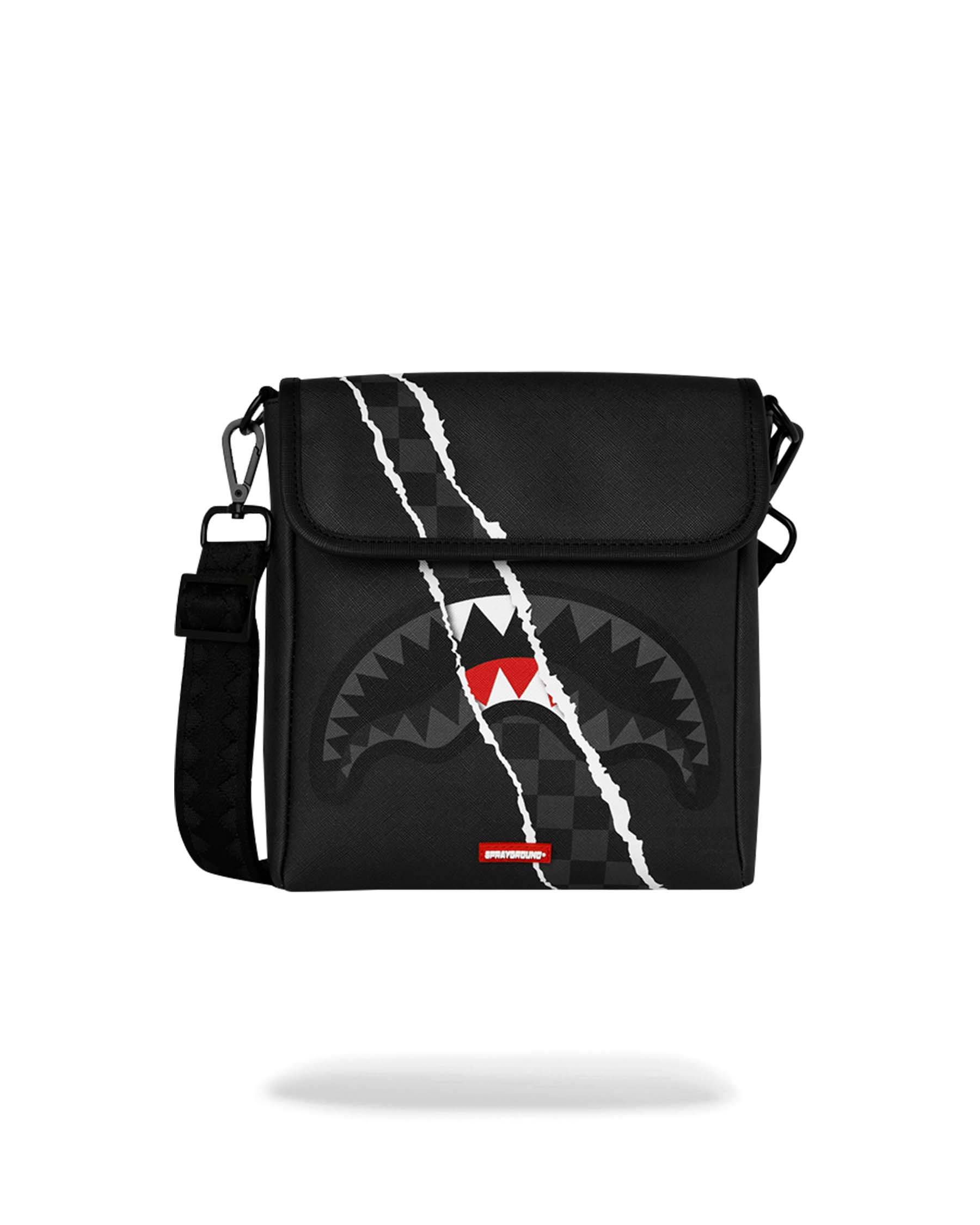 Sprayground - Center Rip Revealing Sling - Accessories til herre - Gray Check - One size