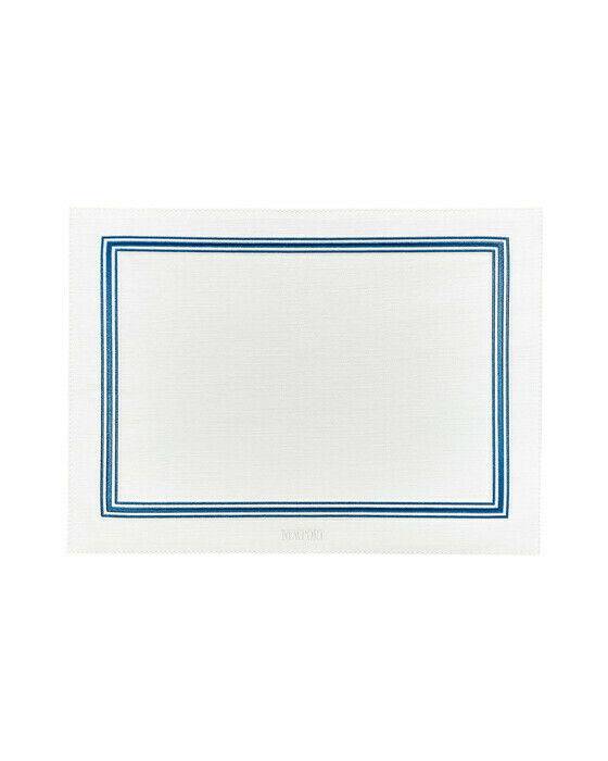 Newport Regatta bordstablett vit/blå 4-pack - Vit / Blå (L: 45 x B: 32,5 cm)