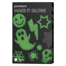 Rörpärlor Midi kit Make it Glow in the dark, 2000 spooky självlysande pärlor à Ø5 mm & 3 pärlplattor!