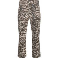 Straight fit jeans med leopardmønster