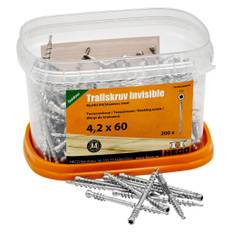 Trallskruv Heco Invisible Rostfri 4,2x60 A4 200-pack till decking tool