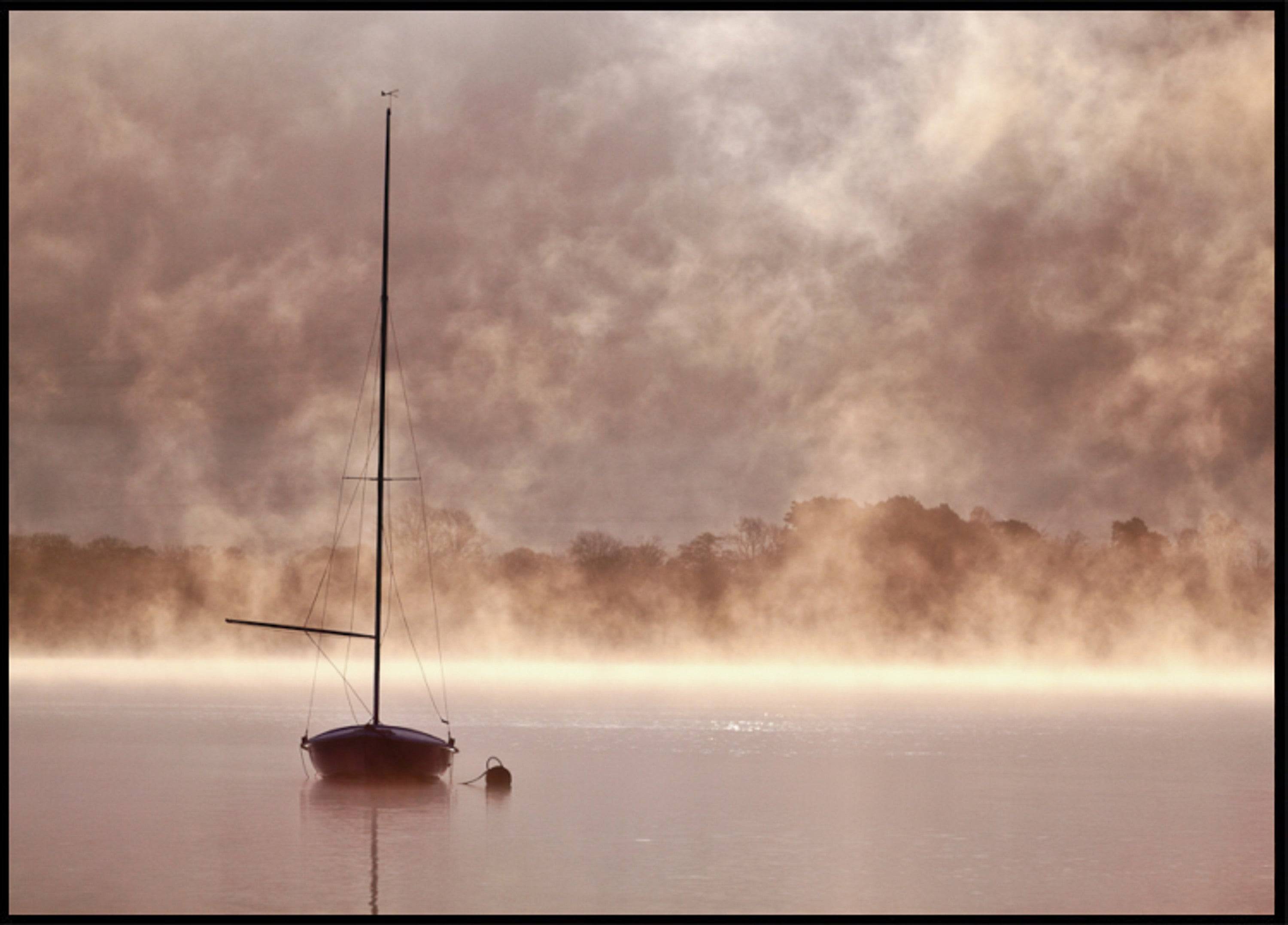 Misty Morning Sailboat (50x70) - Plakater > Osorterade verk, BD