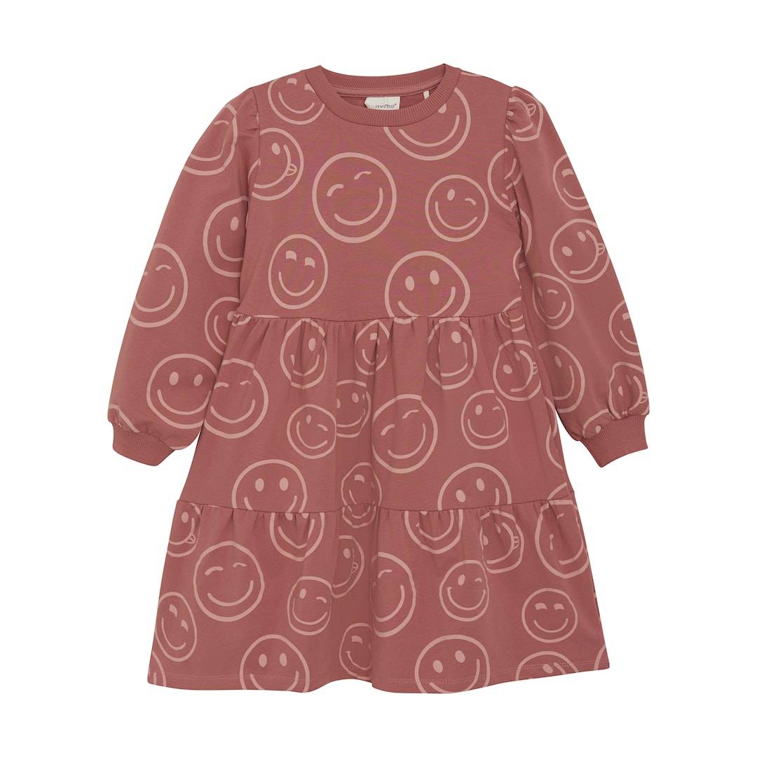 Minymo GOTS Sweatshirt-kjole Aop Withered Rose 104cm 104 cm Piger