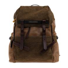 Dsquared2, Tasker , Herre, Brun, ONE SIZE, Bomuld, Rygsæk med logo