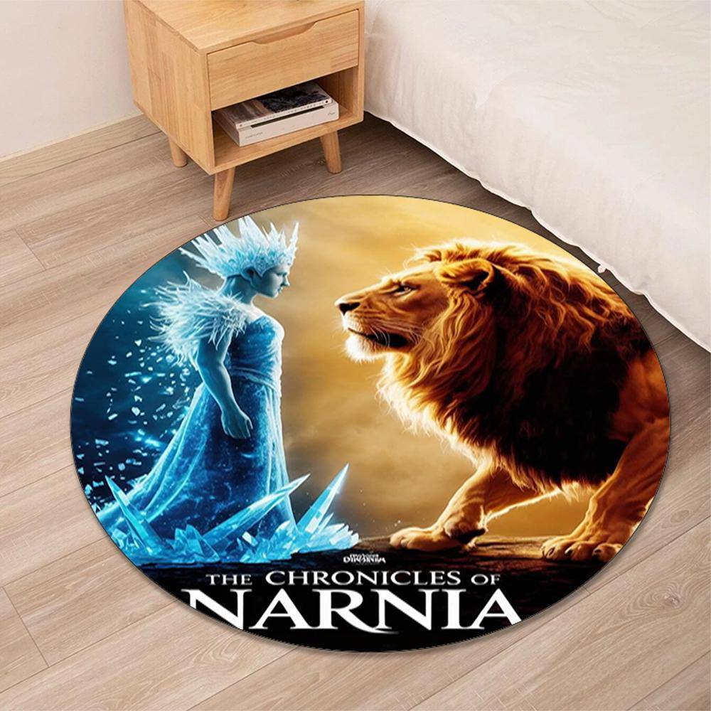 The Chronicles of Narnia Tryckt Rund Matta Stolmatta Ytmatta Entré Dörrmattor, för Kontorsstol Vardagsrum Sovrum Kök.