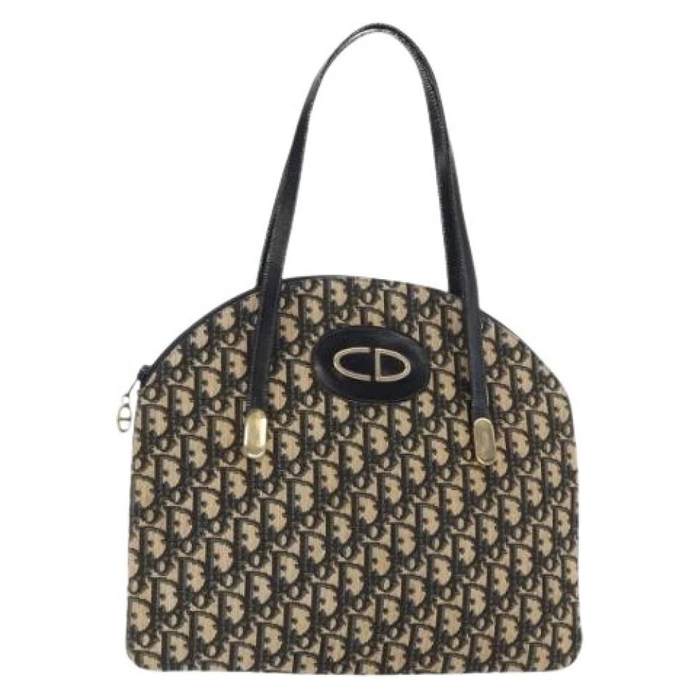 Dior Vintage Pre-owned Trotter Canvas Håndtaske - Vintage - Dame - Flerfarvet - ONE SIZE - Uld
