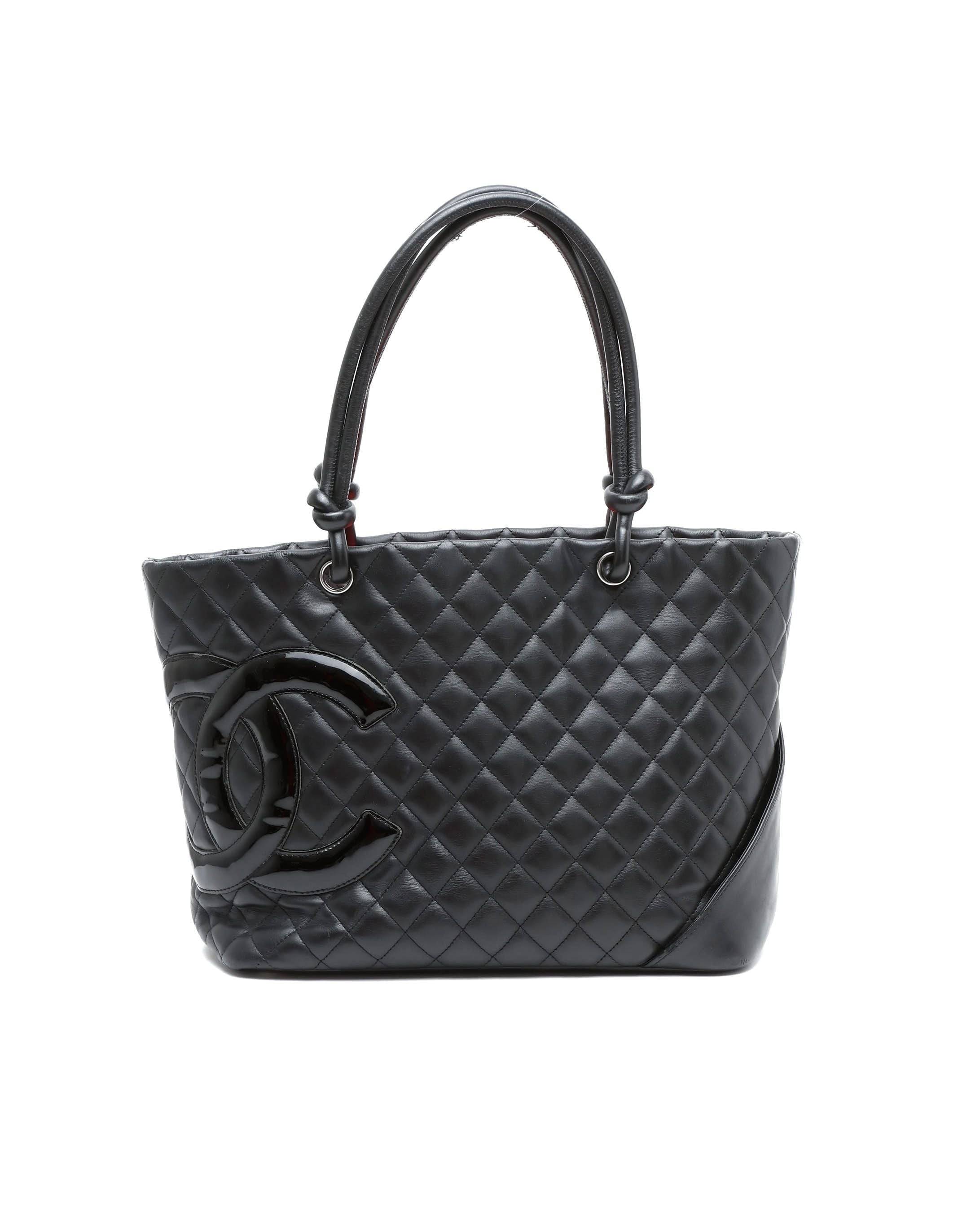 Chanel Quilted Cambon Tote Bag - Black - One Size