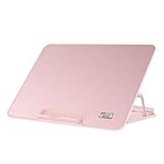 Laptop Kylplatta Laptop Kylare Bärbar Kylplatta 12"-17" Bärbar Kylbasplatta Fästdyna Mute Frånluftsfläkt Luftkyld Kylfläns Notebook Kylare(Pink)