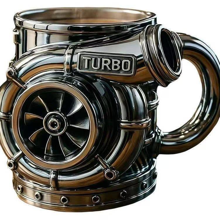 Personlig Kul Praktisk RetroV8 Motormugg Retro V8 Motor 3D Kaffekopp