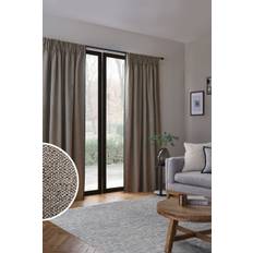 Next Aubrey Tweed Velour Trim Stofgardiner Foret Gardiner168 x 183cm
