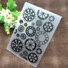 Kugghjul utskrift diy plast prägling mappar för diy scrapbooking papper hantverk / kort att göra dekoration leveranser