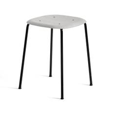 HAY - Soft Edge 70 Soft Grey Water based Lacq Oak Black Base - Pallar - Iskos-Berlin - Grå - Metall/Trä