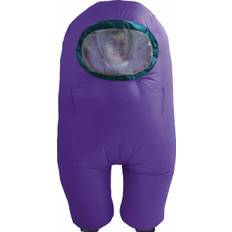 YuMe Toys Among Us oppusteligt kostume til børn (Lilla)