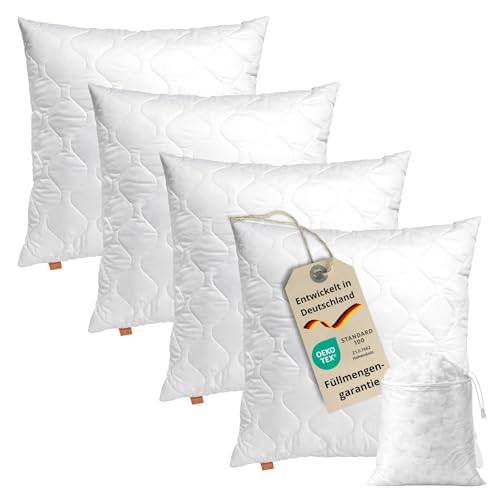 sleepling Kopfkissen 80x80 cm 4er Set, Allergiker Kissen, Komfort 100
