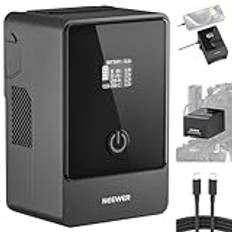 NEEWER Mini V-Mount batteri med typ C-kabel, 6800 mAh, 99 Wh/14,5 V, V-Lock-batteri, med OLED/PD-skärm, 65 W USB-C/D, Tap/BP/USB A/DC för kamera, PS099E