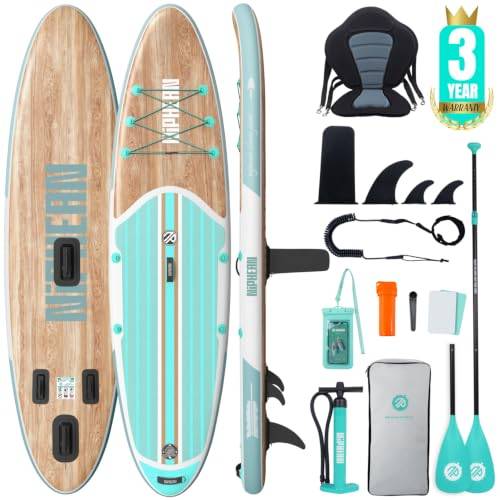 Niphean Stand up Paddling Board mit Sitz und Sup Board Zubehör | 320/305cm Stabiles Sup Board 200kg für 2 Personen, Robustes und Langlebiges Standup Paddle Board aufblasbar