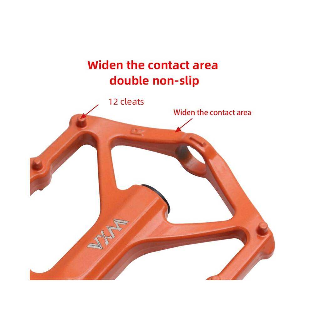 VXM 2pcs Bicycle Pedals Ultralight BMX MTB Road Bike Pedals Non-Slip Aluminum Alloy Cycling Parts Red
