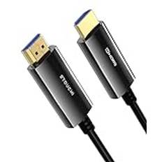 Stouchi 8K HDMI-glasfiberkabel, 10 m, HDMI 2.1-kabel 48 Gbps Ultra High Speed, In Wall CL3-rated, AOC 8K vid 60Hz, 4K vid 120Hz/144Hz Dynamic HDR eARC Dolby HDCP2.2, kompatibel med PS5, Xbox SeriesX,