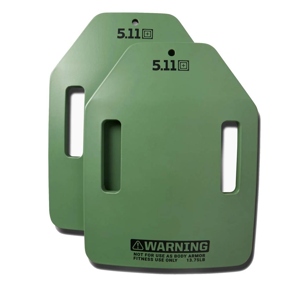 5.11 13.75 lb Viktplattor Fram & Bak - Green