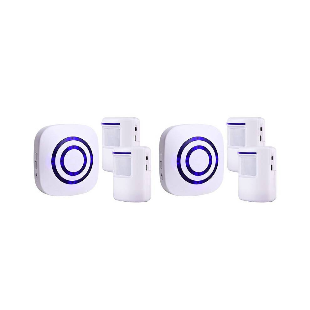 Motion Sensor Alarm System, Wireless Home Security Driveway Alarm Indoor,PIR Motion Detector Alert with 4 Sensor US Plug