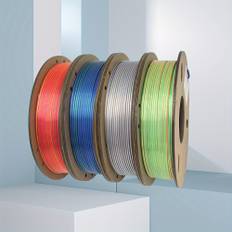 TEMU Pla Filament 1.75mm, Tri-colors 3d Printer Filament, Rainbow Pla Filament Bundle, Coextrusion 3d Filament With Pla Color Change, 250g X 4 Spool, Total 1kg/2.2lbs