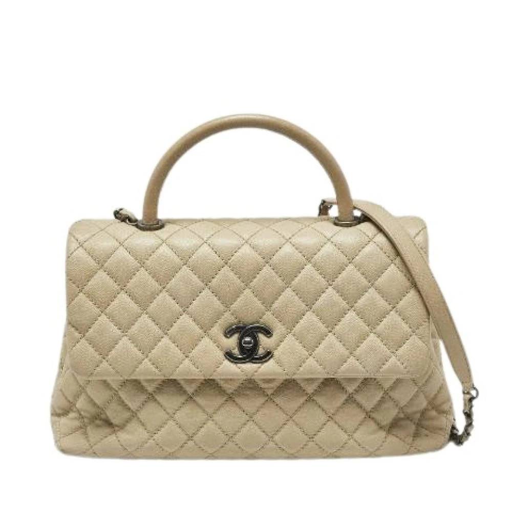 Chanel Vintage Pre-owned Vintage Håndtaske - Vintage - Dame - Beige - ONE SIZE - Læder