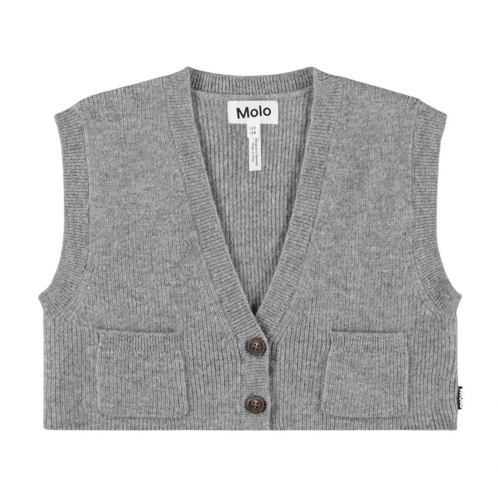 Molo Hollie Vest - Kids - unisex - Grå - 170 CM - Uld