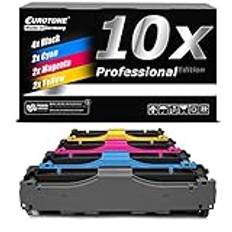 E.T. Toner 10 x kompatibel med HP LaserJet Pro 400 färg M451 M475 ersätter CE410X-13A 305A 305X