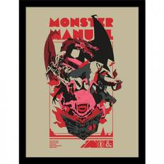 Dungeons & Dragons Monster Manual 2 Framed Poster 40cm x svart