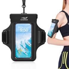 CITAMAMA Schwimmend wasserdichte Handyhülle, 2 in 1 Sportarmband Wasserfeste Handytasche IPX8 Unterwasser Handyhülle Handy Armhalterung für iPhone 15 Pro Max 14 Pro 13, Samsung S24 S23, bis zu 6,7"