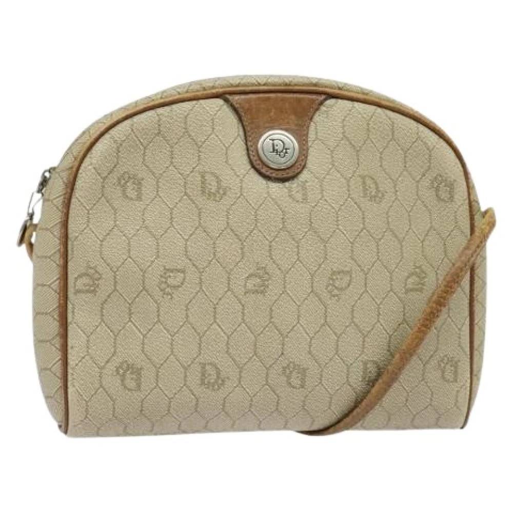 Dior Vintage Pre-owned Vintage Plastic Skuldertaske - Vintage - Dame - Beige - ONE SIZE - Uld