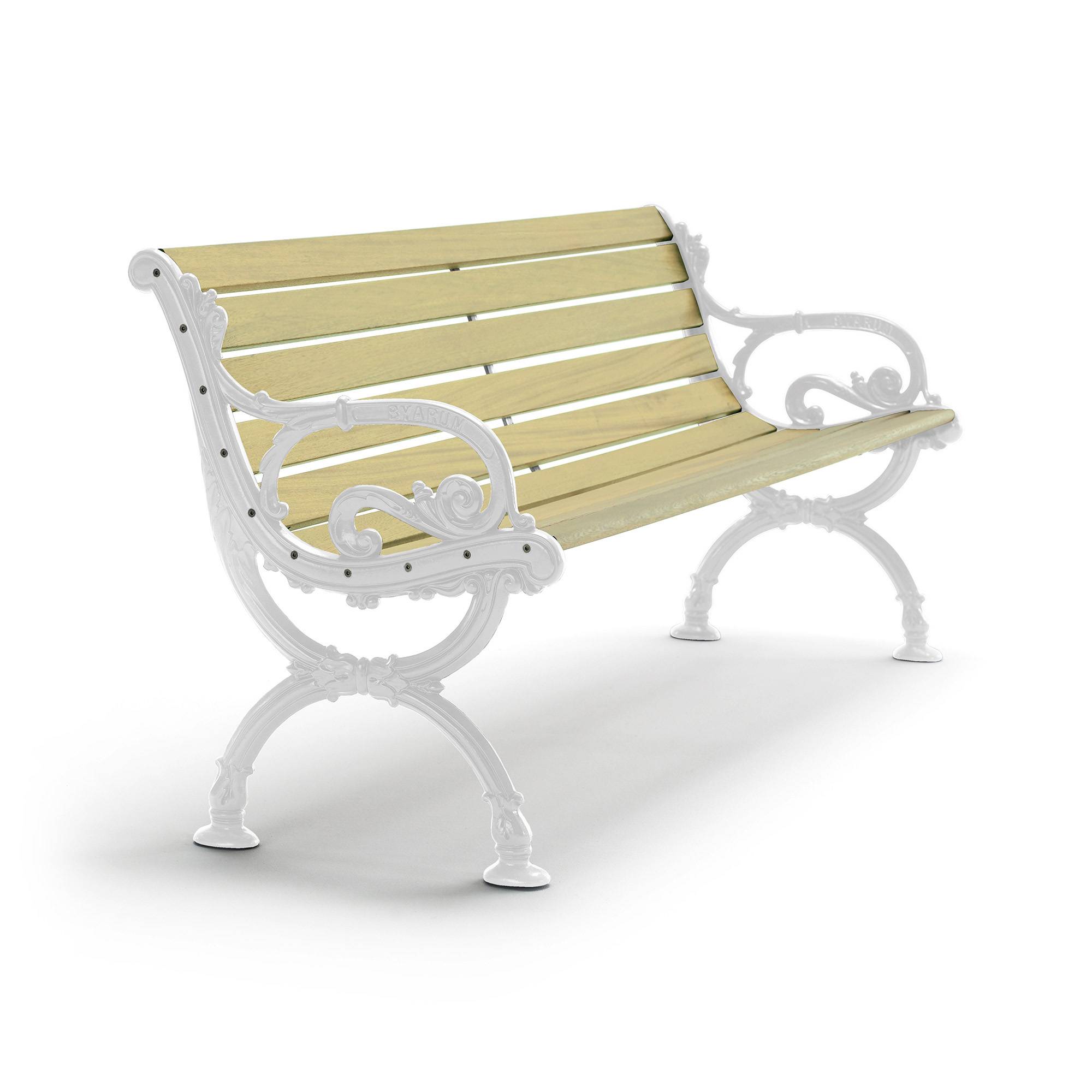 Byarums Bruk - Soffa Byarum 125 cm Impregnerad Furu/Vitlackerad Aluminium - Soffor utomhus
