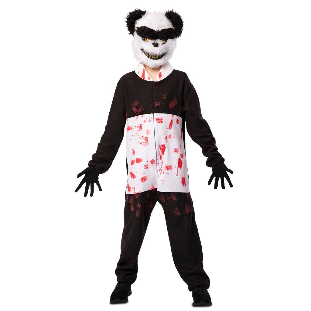 Barndräkt, zombie panda 140/152 cl