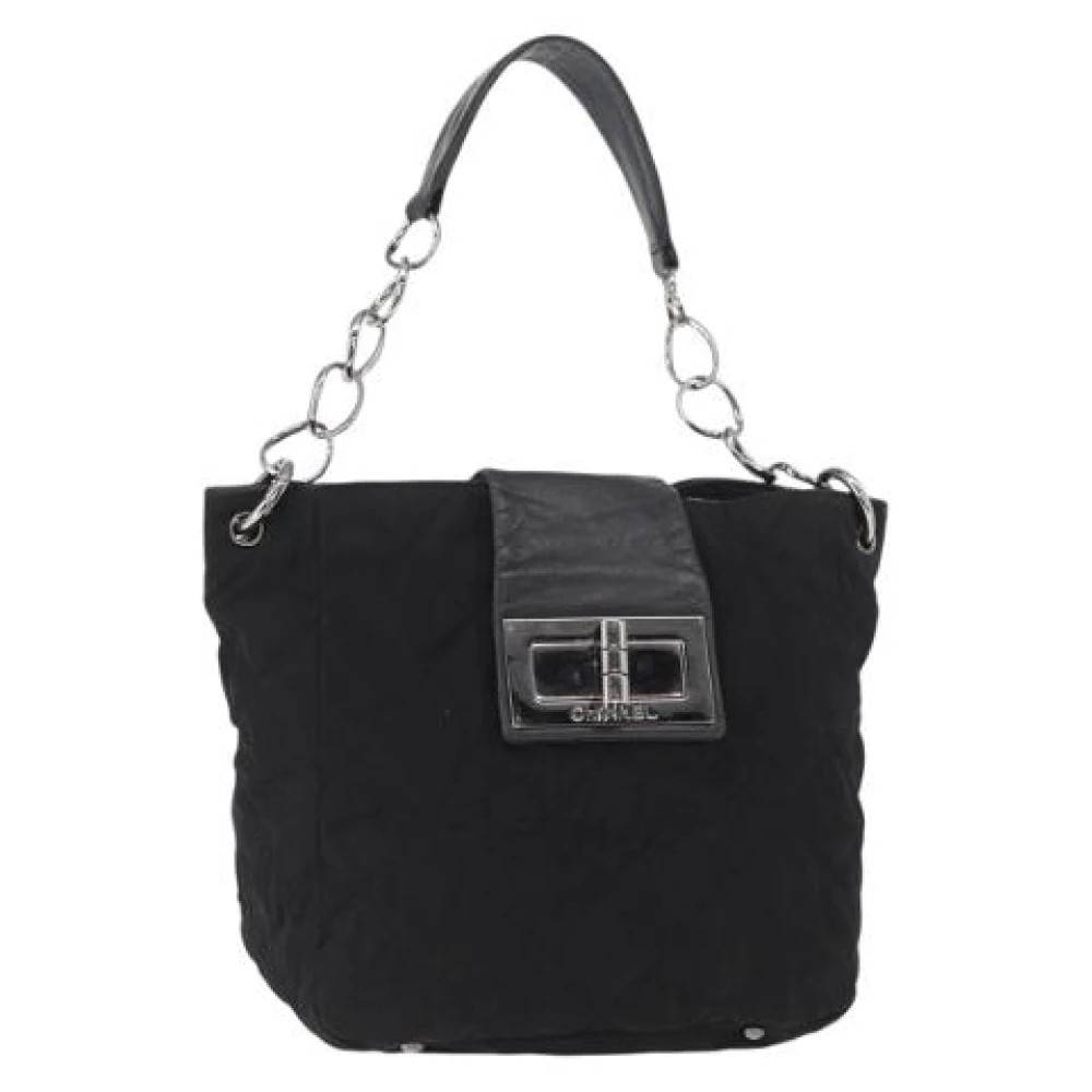 Chanel Vintage Pre-owned Vintage Nylon Skuldertaske - Vintage - Dame - Sort - ONE SIZE - Uld