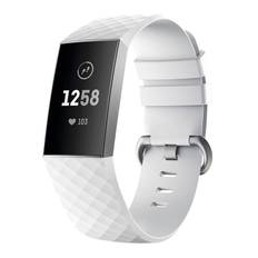 Rem af silikone til Fitbit Charge 3/Charge 4 Hvid