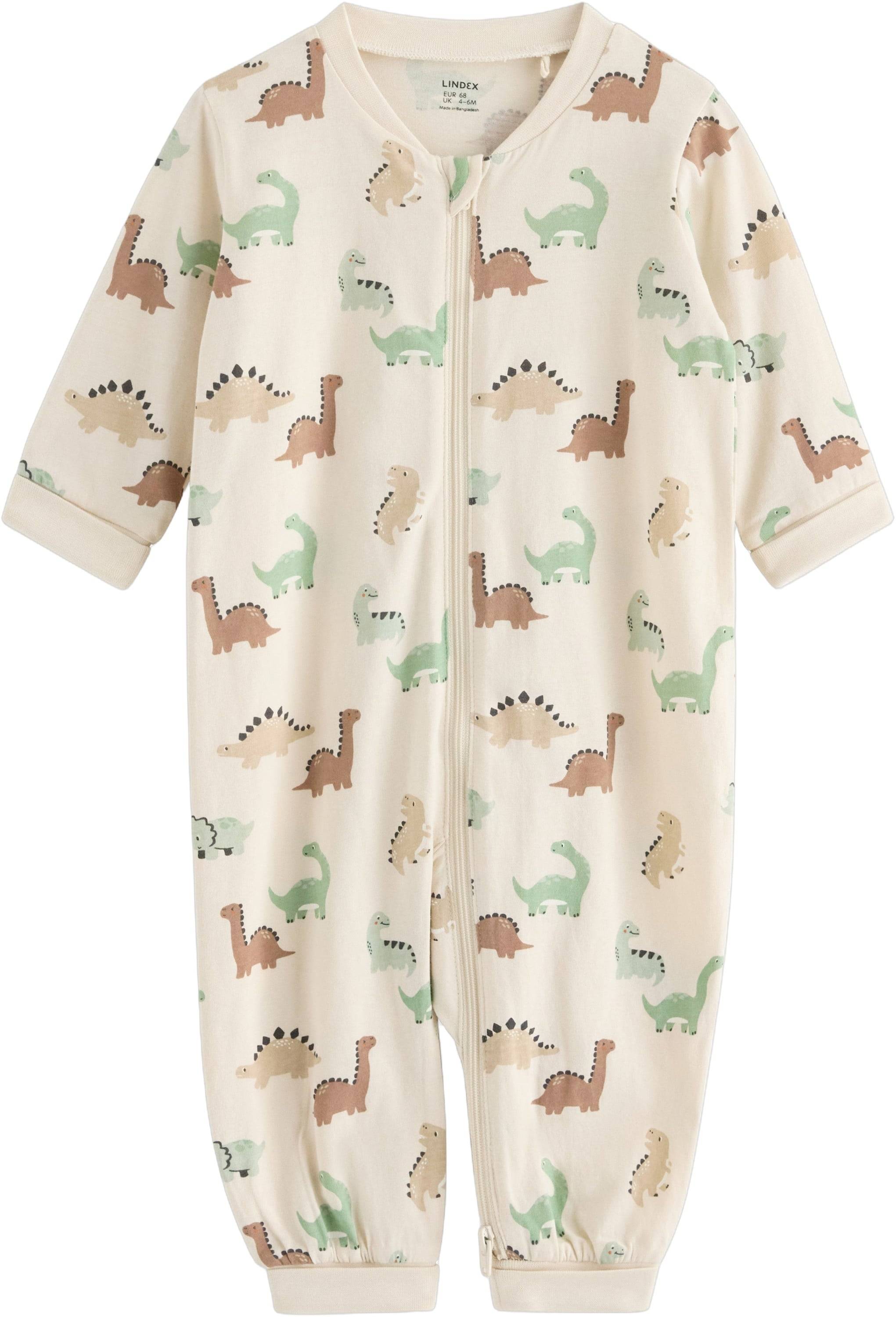 Lindex Pyjamas med Dinosaurier Str 62 - Beige Nattøj Bomuld hos Magasin.