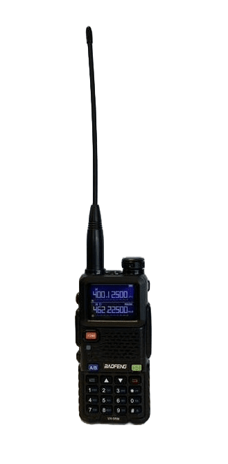 Baofeng UV-5RM Komradio VHF/UHF 136-174/220-260/400-520MHz 8W - Svart