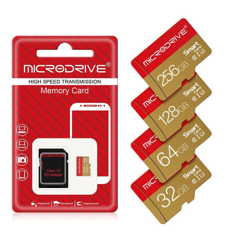 Microdrive CLASS10 Hög hastighet TF-minneskort 32GB 64GB 128GB 256GB Micro SD-kort Flash-kort Smartkort för körningsinsp