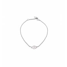 Love bead Armband Silver - rose quartz