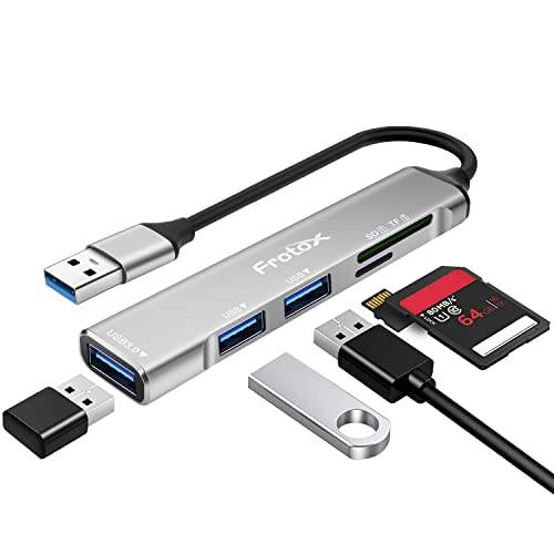 SD/Micro SD-kortläsare, 5-i-1 USB Hub med TF SD-kortläsare, 1 USB 3.0, 2 USB 2.0, Mini USB-adapter för PC, bärbar dator, SD/Micro SD/TF/SDHC/SDXC/MMC Ecc