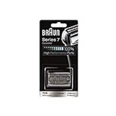 Braun Series 7 Elektrorasierer Scherkopf, ORIGINAL Ersatzscherteil vom Hersteller passend für Braun Herren Rasierer Series 7, 70S, silber, 1er Pack