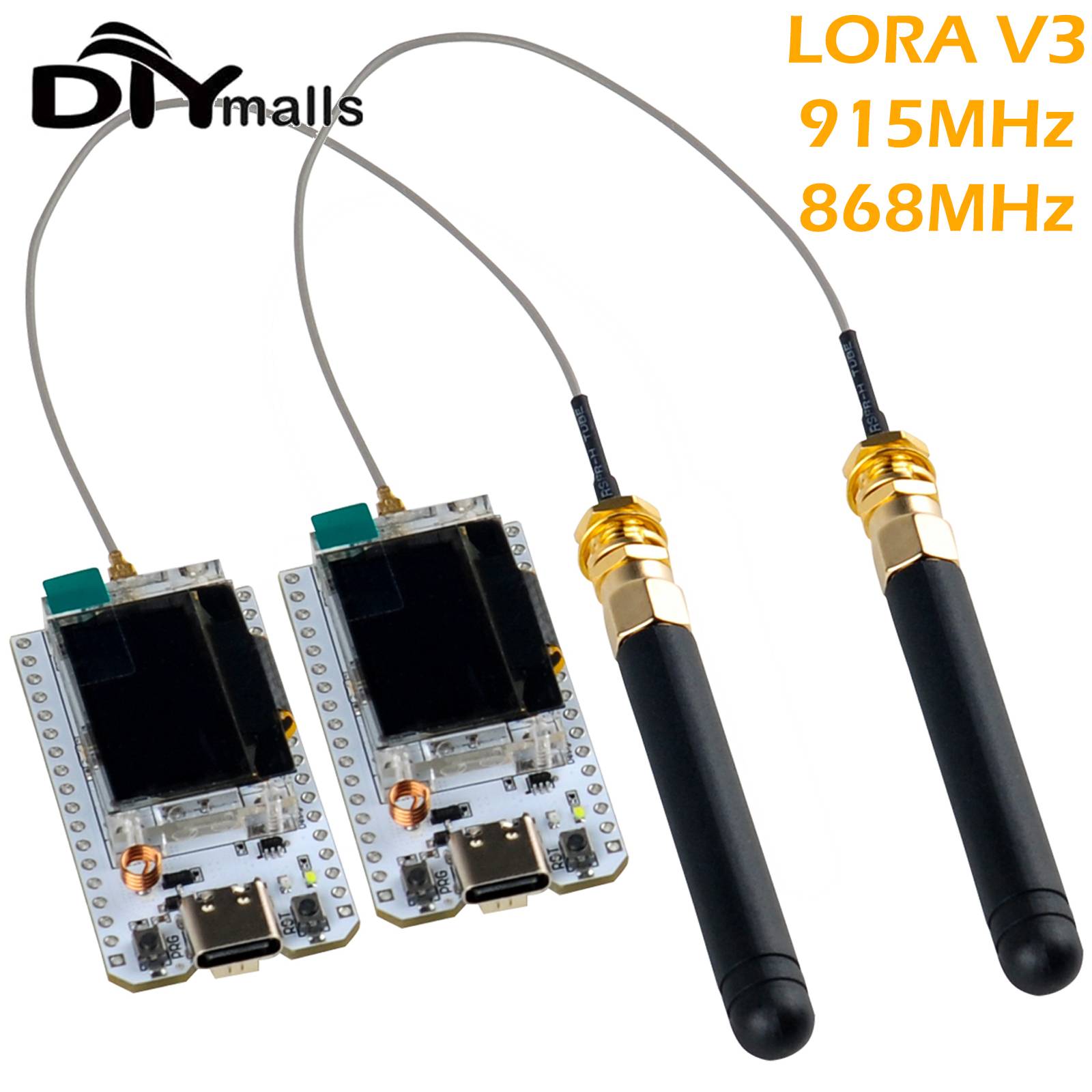2 Sets ESP32 Lora V3 Kit 0.96 Inch OLED Display Development Board 868MHz 915MHz LoRa32 SX1262 for Arduino Meshtastic Devices