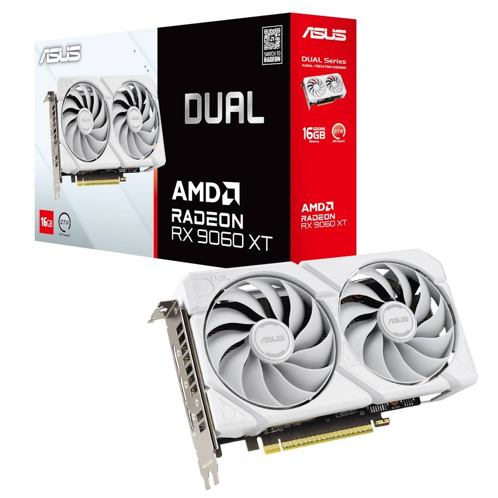 ASUS Dual Radeon RX 9060 XT White Edition 16GB --> I externt lager, forväntat leveransdatum hos dig 19-10-2026